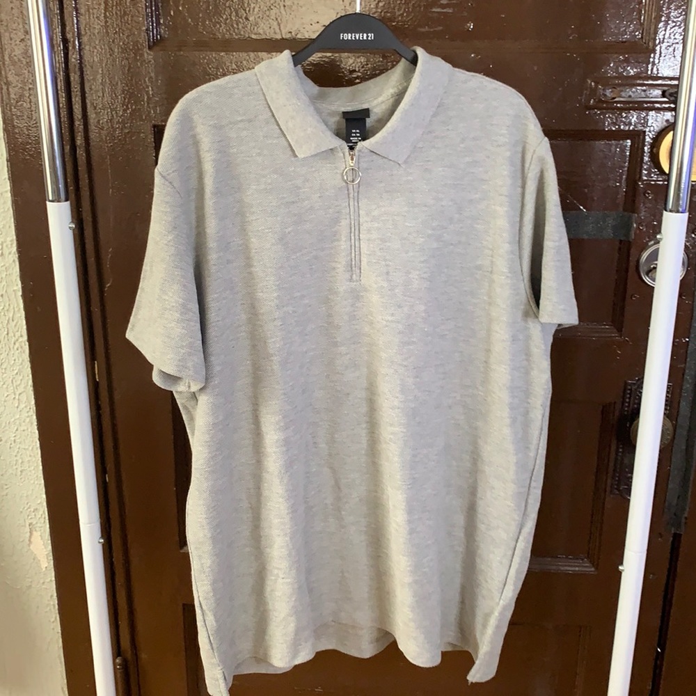 Men’s Metal Detailed Zipper Polo